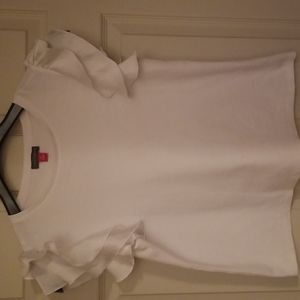 White cotton ~silk sleeve Vince Camuto size S